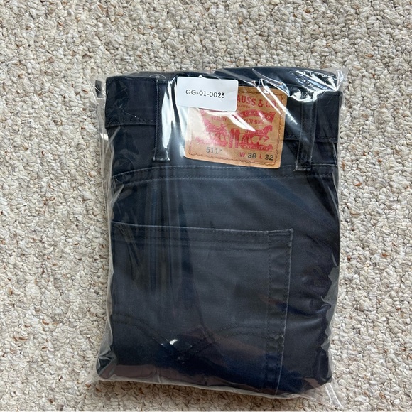 Levi's 511 All Weather Tech Straight Jeans Mens 38x32 W38 L32 Black Denim Faded - Picture 13 of 13